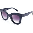 thumbnail image 1 of FEISEDY Retro Oversized Square Horn Sunglasses Semi Cat Eye Butterfly Glass Big Thick Bold Frame B2572, 1 of 6