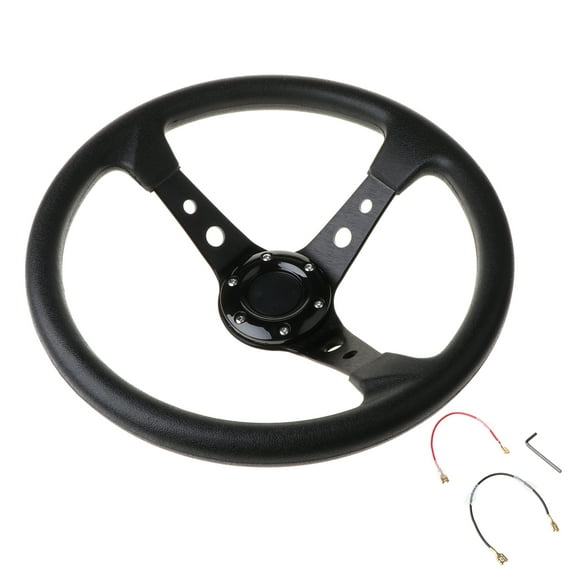 POPLIS 14 Inches Steering Wheel Racing Steering Wheel Sports Steering Wheel