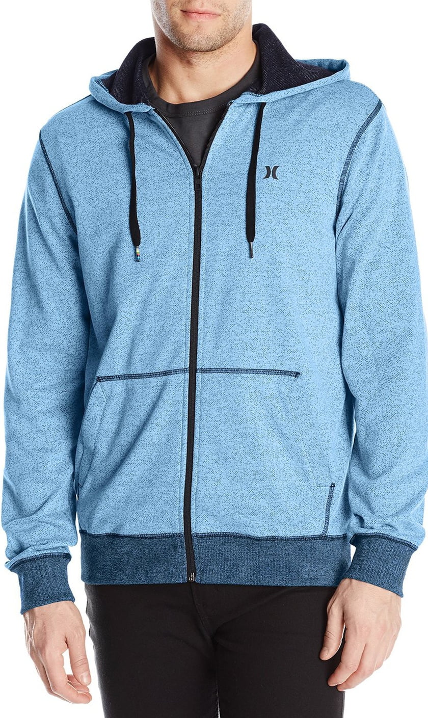 Hurley Mens Dri Fit Zip Fleece Jacket Blue