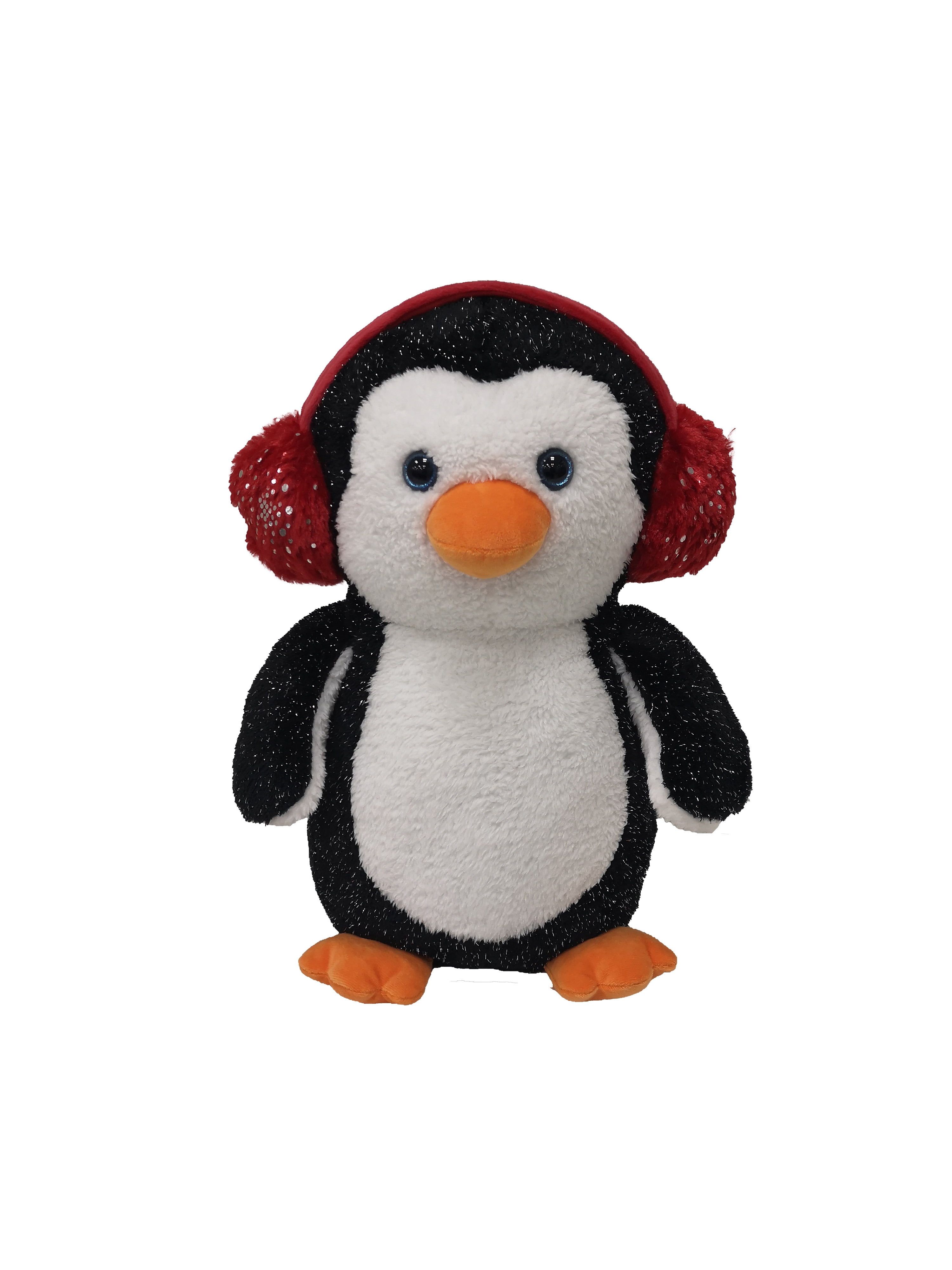 Holiday Time Penguin With Red Earmuff Plush Toys
