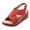 Red, variant on Wedges Sandals with Arch Support for Woman Leather Lightweight Casual on High Heel Womens House Slippers Size 8 Dressy Summer Wedges for Women, Inspired By Espadrilles