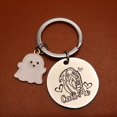 thumbnail image 4 of cute ghost charms stainless steel keychain holloween gift for kid boys and girls, 4 of 10