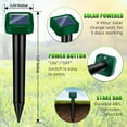 thumbnail image 3 of 8 Pack Mole Repellent Solar Powered, Waterproof Vole Chipmunk Outdoor Repeller,Ultrasonic Gopher Repellent for Lawn Garden Yard, Mole Deterrent,Groundhog Repeller, Snake, 3 of 11