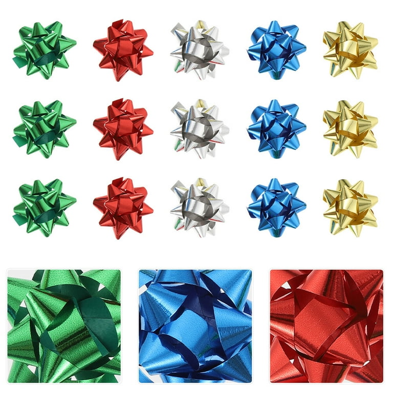 150pcs xmas gift bows Pull Bows for Gift Wrapping bow Adhesive Flower Bow