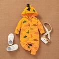 thumbnail image 2 of B91xZ Toddler Baby Girl Clothes Boys Romper Jumpsuit Printed Sleeve Long Dinosaur Girls (Yellow, 18-24 Months), 2 of 5