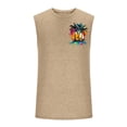 thumbnail image 5 of Mens Summer Beach Tank Top Hawaiian Palm Tree Print Sleeveless Muscle Basic Tee Vacation Tops Beach Wear For Men, 5 of 5