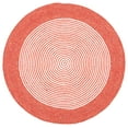 thumbnail image 2 of SAFAVIEH Braided Lars Geometric Reversible Area Rug, Red/Ivory, 3' x 3' Round, 2 of 11