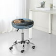 thumbnail image 7 of Bingfone12 Inch Padded Round Bar Stool Cover Cushion With Elastic Fabric Round Chair Seat - Two Brave Cats Are Floating On The Sea Iceberg, 7 of 7