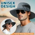 thumbnail image 2 of CHUNYAN Men and women fisherman hat, fishing hat, beach hat, sun hat, 3-inch brim, UV-proof UPF 50+, 2 of 9