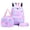 02Purple, variant on 3-Piece Geometric Triangle Print Nylon Backpack Set, Water Resistant Multi-Pocket Student Pack with Crossbody Bag and Pencil Pouch for Campus Travel Outdoor
