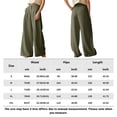 thumbnail image 2 of Pantalones Anchos Pantalones anchos de mujer Pantalones casuales de algodón sueltos con bolsillos (Verde militar S) Ygjytge para Mujer ejercito verde T L, 2 of 9
