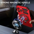 thumbnail image 4 of Dteck for iPhone 12 Rugged Case, Magnetic Invisible Stand Military Drop Protection Cover, Compatible with MagSafe Shockproof Slim Matte Ring Holder Hard Phone Case for Men Women, red, 4 of 8