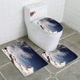 thumbnail image 1 of ABPHQTO Matterhorn Suiza Juego de alfombras de baño de 3 piezas Alfombra de baño Alfombra de contorno y tapa de inodoro, 1 of 2