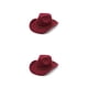 thumbnail image 1 of Sonducket Sombreros de vaquero, gorras cómodas para hombre, correas trenzadas, gorra multifuncional ligera, regalos de cumpleaños decorativos Vino rojo M (56-58 cm) 2piezas, 1 of 6