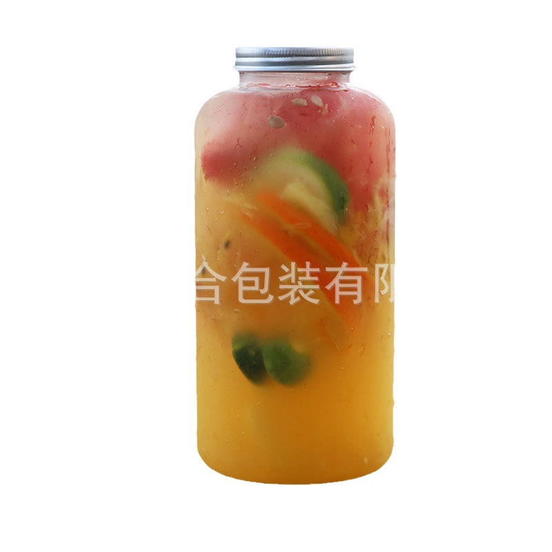 Juice Bottle Large Capacity Beverage Bottle Empty Juice Bottle Packing Bottle with Cap 1000ml