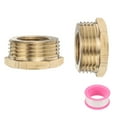 thumbnail image 1 of 2 Pcs Reductor de Latón Tapón Hexagonal G3/4" macho x G3/8" hembra Adaptador de Tubería con Rosca con Cinta PTFE, 1 of 6