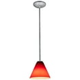 thumbnail image 5 of Access Lighting 28004-3R-BS-RED 7 in. Martini LED Brushed Steel Pendant Ceiling Light in Red, 5 of 6