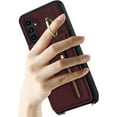 thumbnail image 6 of Samsung Galaxy A13 5G Phone Case for Women with Card Holder,Samsung A13 Case Wallet Crossbody Lanyard with Strap,Credit Card Slots Kickstand Case with Ring Holder,Burgundy, 6 of 16