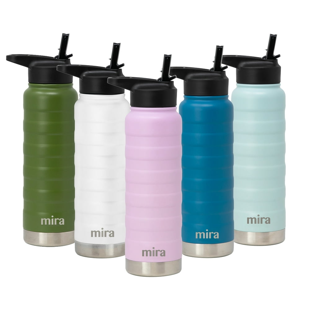 MIRA 25 Oz Stainless Steel Vacuum Insulated Ridge Water Bottle Double