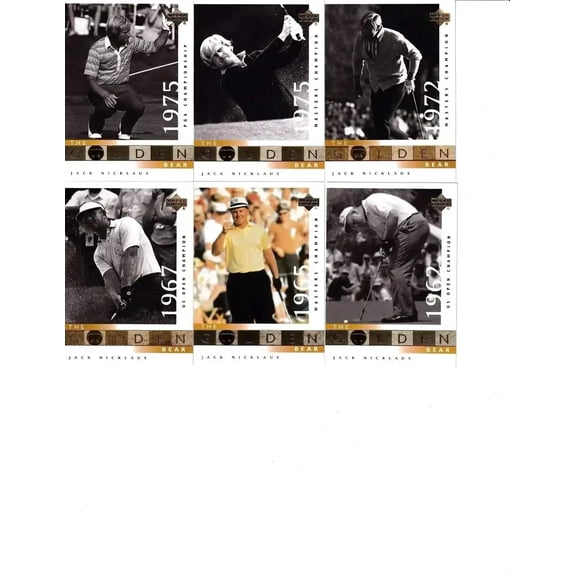 Jack Nicklaus 2001 Upper Deck golf 6 Golden Bear Subset cards