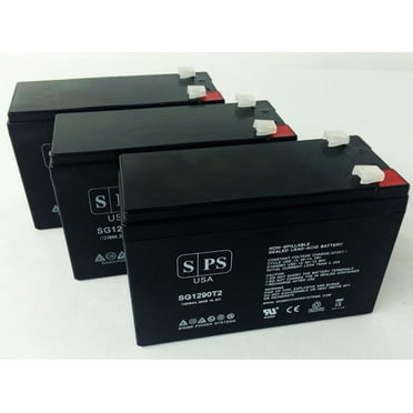 SPS Brand 12V 9Ah Replacement Battery (SG1290T2) for GE Digital Energy IT Series UPS1000ITSIT UPS1000ITSIR (Terminal T2) (3 Pack)