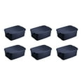 thumbnail image 4 of Rubbermaid 3 Gallon Stackable Storage Container, Dark Indigo (6 Pack), 4 of 8