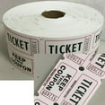 thumbnail image 4 of Raffle Tickets Roll of 1000 Double Stub 50/50 Split the Pot Fund Raiser, White, 4 of 5