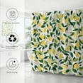 thumbnail image 4 of Lemon Shower Curtain Sets Green Leaves Plant Design Shower Curtain Modern Minimalistic Bathtubs Bathroom Decoration Curtain 72"×72" with 12 Hooks Waterproof Washable Bathroom Accessories, 4 of 5