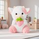 thumbnail image 5 of Muñeco de peluche vaca, de algodón PP, suave y abrazable, diseño exquisito, compañero para niños, decoración de sofá, decoración del hogar, regalo de cumpleaños o fiestas, 5 of 6