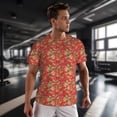 thumbnail image 3 of Wukai Strawberry Print Men's Short-Sleeved Mesh T-Shirt,Quick-Dry Short Sleeve Workout T-Shirt-X-Small, 3 of 8