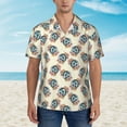 thumbnail image 2 of Balery 70s Disco Ball Camisas hawaianas de manga corta para hombre, camisas playeras de corte holgado, camisas de vacaciones con botones,XX-Large, 2 of 7