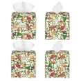 thumbnail image 2 of Tissue Mushrooms Gnomes Box Cover Holder, Square by Xecao - Leather Decorative Organizer for Tabletop, Bathroom, Car, Office, 2 of 8