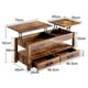 thumbnail image 4 of Mesa De Centro Madera Rustica 2 Elevables 2 Cajones Abatible, 4 of 4