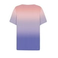 thumbnail image 5 of YHAJDS Short Sleeve Shirts for Women V Neck Raglan Sleeve Print Casual Summer Top, 5 of 5