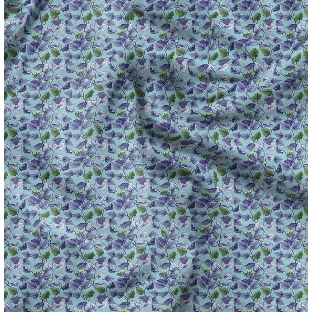 Soimoi Rayon Fabric Leaves Leaves Print Fabric by The Yard 56 Inch Wide