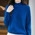 thumbnail image 5 of HongQid Chandails Femme Automne Hiver Chaud Doux Tricoté Ample Chandail Col Roulé Manches Longues, 5 of 5
