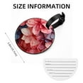 thumbnail image 5 of Petal Flower 2Pcs PU Leather Round Luggage Tags with Privacy Cover and Name ID Tag for Suitcase, Handbags, Backpacks, School Bags, 5 of 6