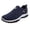 Dark Blue, variant on GiLiling Men's Slip On Walking Shoes Round Toe Non Slip Platform Sneakers Casual Sports Shoes for Outdoor Running Work