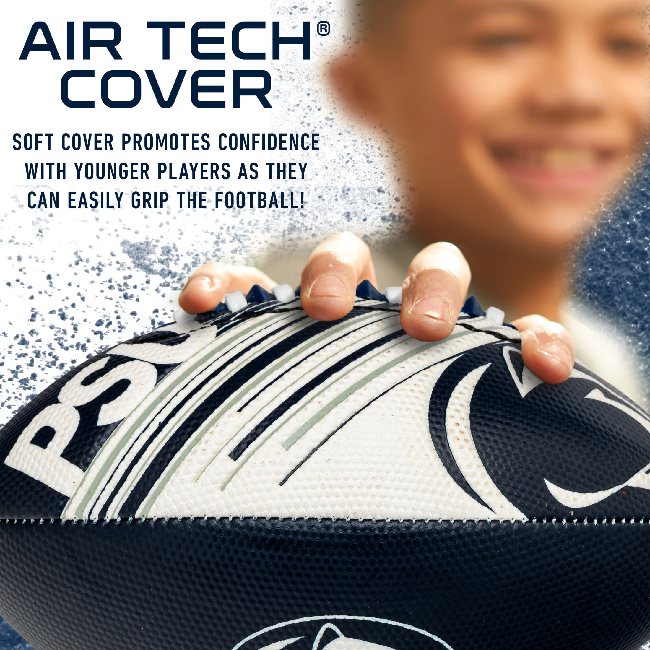 NCAA Penn State Football - Youth Mini Football - 8.5" Football- SPACELACE Easy Grip Texture- Perfect for Kids !