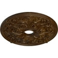 thumbnail image 3 of Ekena Millwork 23 5/8"OD x 3 7/8"ID x 2 1/8"P Jamie Ceiling Medallion (Fits Canopies up to 3 7/8"), Hand-Painted Root Beer Crackle, 3 of 6