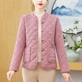 thumbnail image 4 of Busydd Women Winter Coats Comfy Warm Cotton Quilted Jackets for Women Casual Solid Color Button Long Sleeve Fleece Jacket with Pockets 3XL, 4 of 6