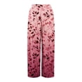 thumbnail image 5 of Dress Pants Women Petite High Waisted Wide Leg Summer Beach Vacation Pants Boho Lounge Casual Palazzo Trousers, 5 of 8
