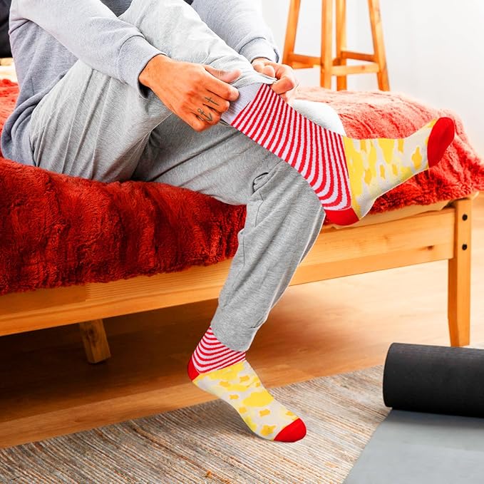 Funny Popcorn Socks Box for Men Dad Women Teen Boys - Funny Gifts Novelty Crazy Silly Cool Socks-Easter Fathers Valentines Birthday Gag Christmas Gifts Stocking Stuffers