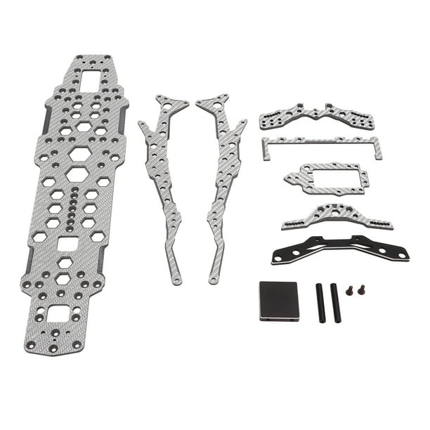 Kit de marco de chasis de coche RC kit de marco de chasis de coche RC Kit de actualización de coche RC ligero de aleación de aluminio de fibra de carbono para 3RACING D5S 1/10 ANGGREK Otros