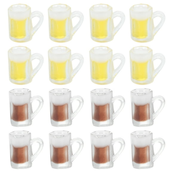 KAKOWELY 40 mini vasos de cerveza para fiesta hawaiana: llaveros de resina con dijes, colgantes creativos para fiestas en la playa, manualidades y accesorios.