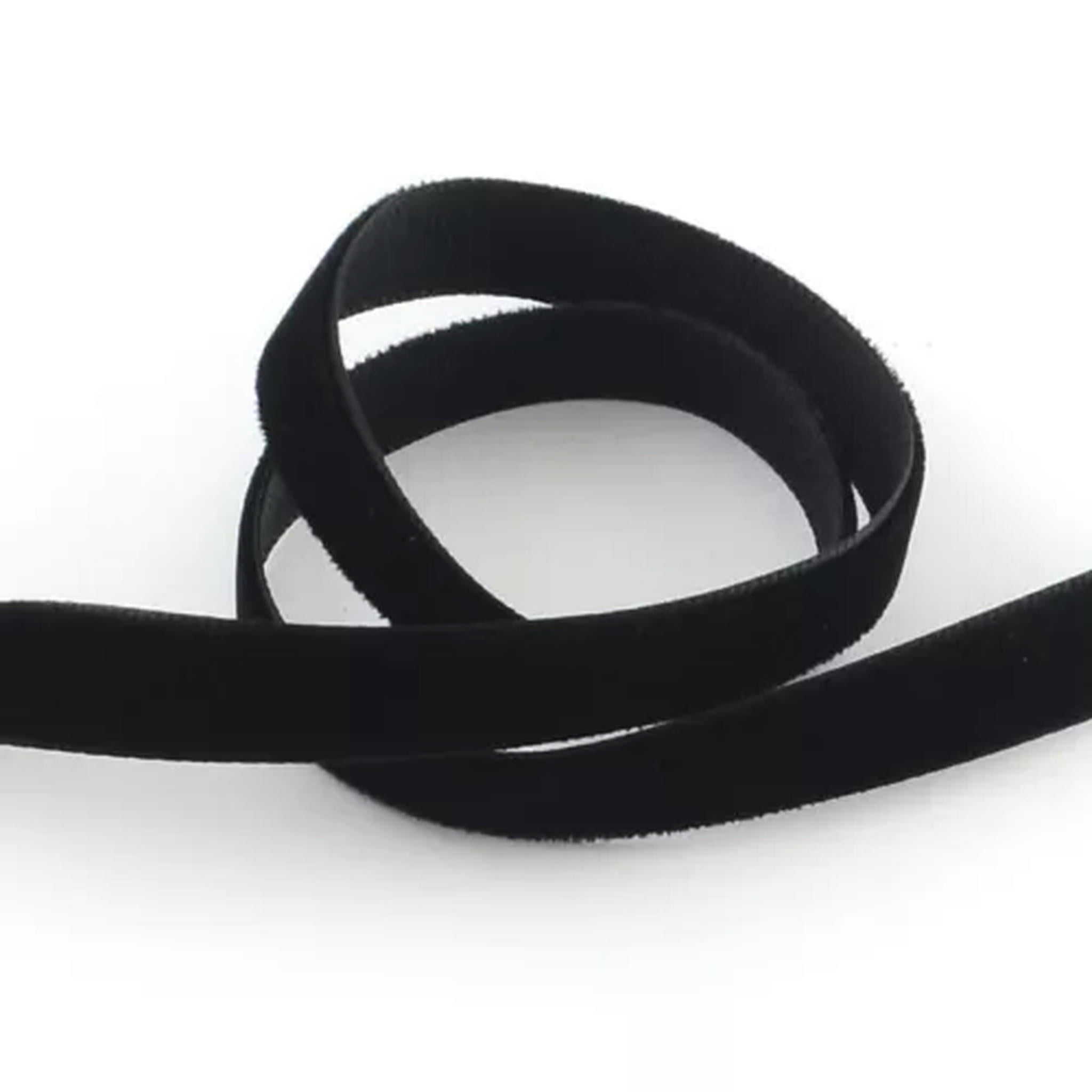 EOEMY 1Roll Black Single Face Velvet Ribbon Stringing For Diy Choker Headband Craft-1/2 Inch(12.7mm), About 100Yar...