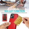 thumbnail image 5 of Entronix Wallet Case Compatible with iPhone 14 Plus, Card Holder Flip Cover, Red, 5 of 5