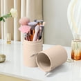 thumbnail image 6 of LBGAJGS Makeup Brush Storage Bucket, Portable PU Leather Cosmetic Brush Holder, Waterproof Dustproof Organizer for Vanity Desk and Travel, 6 of 7