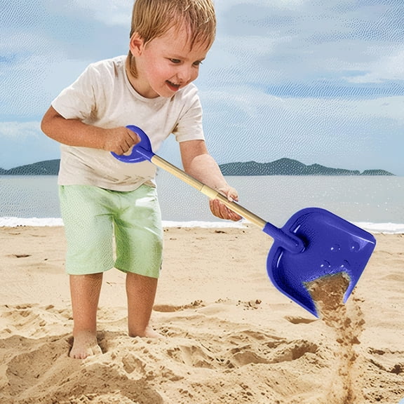 22-30In H Snow Shovel W/d Grip Handle for Boy Girl Wooden Snow Shovel Snow Shovel (dark blue)