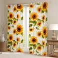 thumbnail image 2 of Manfei Retro Rustic Sunflower Black Out Curtains,Country Flower Floral Curtains Pack of 2 (42x63 Each),Yellow Beige Green Bedroom Curtains For Men Women,Luxury Bedroom Decor, 2 of 6